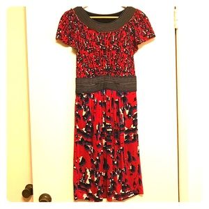 EUC Jewel-Tone Patterned Midi Dress